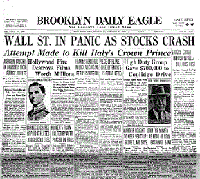 happened during stock market crash 1929